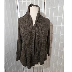 United States Sweater Women Brown Cardigan Open Long Sleeves Size: L (Large)